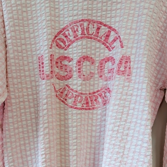 Vintage Seersucker USCGA Coast Guard Academy Crewneck Sweatshirt - Picture 8 of 11